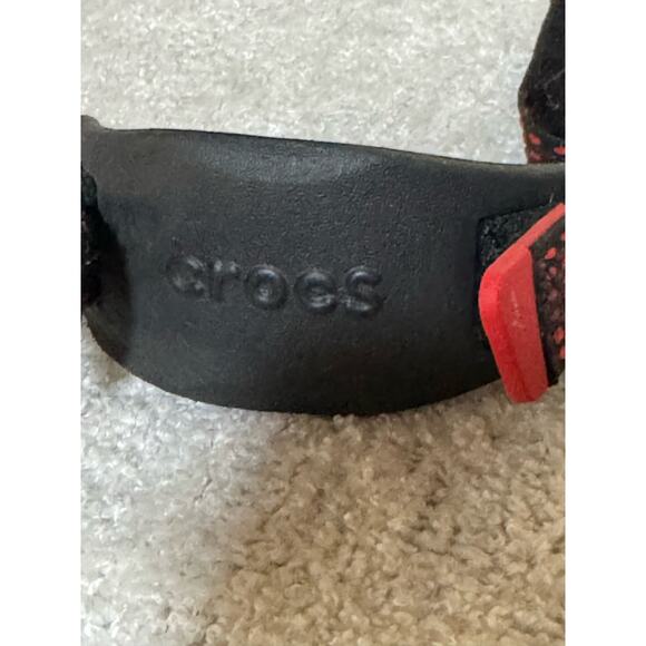 Crocs Strap Replacements Velcro Black Red - Picture 3 of 7